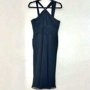 Jones Wear Dress Black Evening Cocktail Halter Top Dress 8